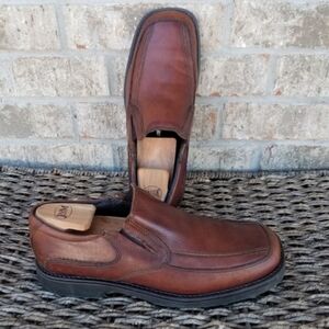Venturini Gilford BROWN Loafers (Men 9)  Leather Business Casual Shoes In Italy,